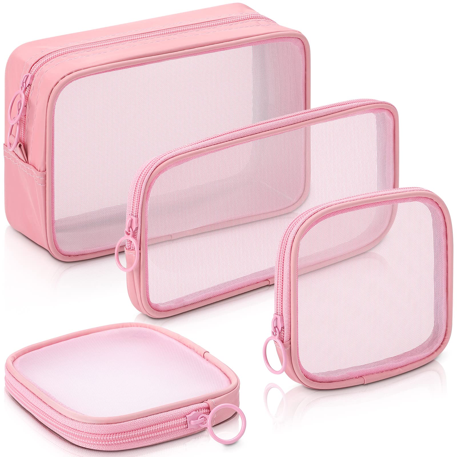 Amazon.com : Weewooday 4 Pcs Mesh Pouch Large&medium&small, Pink